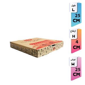جعبه پیتزا یک نفره کفی 25 طرح تراس